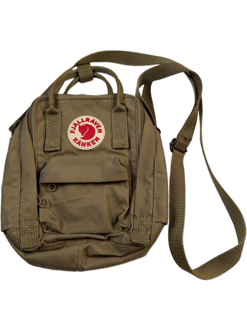 Fjallraven Kanken Sling 23797 Mini Utility Bag Crossbody Strap 8" Unisex Beige